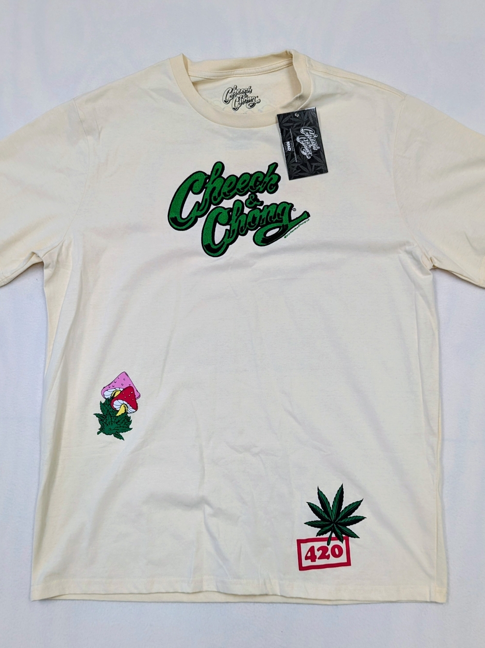 Cheech & Chong 420 Cream Short Sleeve Graphic Tee